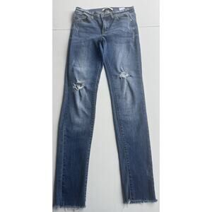KanCan Women's Blue Denim Jeans, Size 27, Mid-Rise, Medium Wash, Skinny Leg